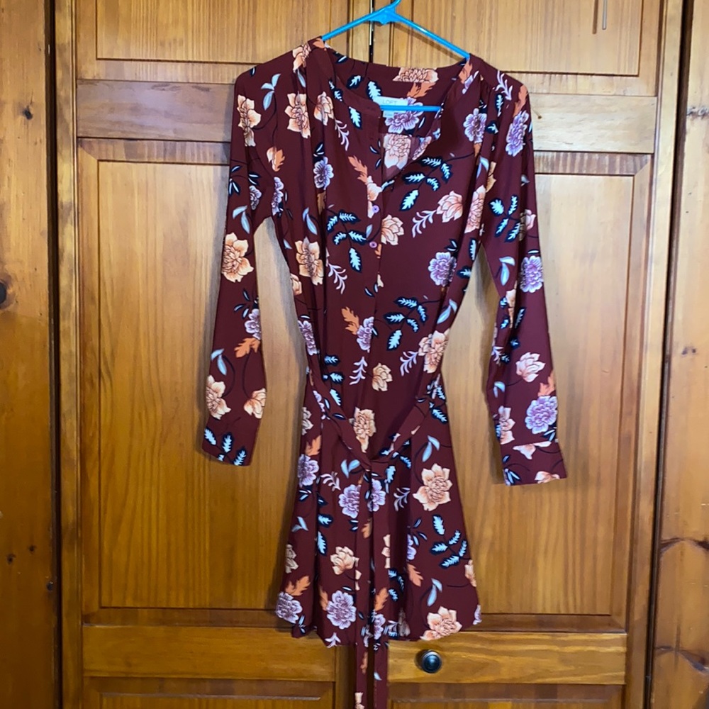 Loft Women’s Lightweight Button Down Dress With Tie Waist - SP